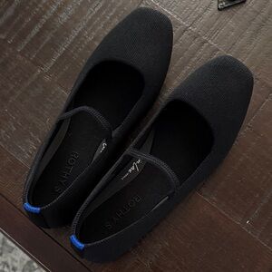 Rothy's Women's Black Loafers Mary Jane version square toe